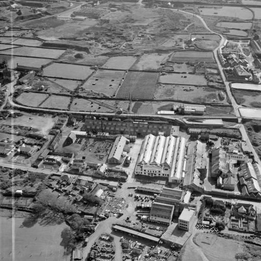 aerial view climax rock drill works 1950